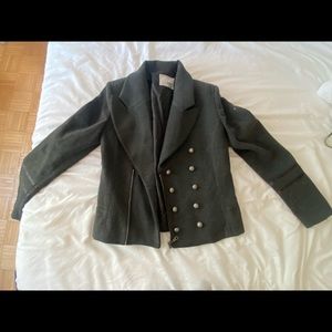 anine bing military style winter coat